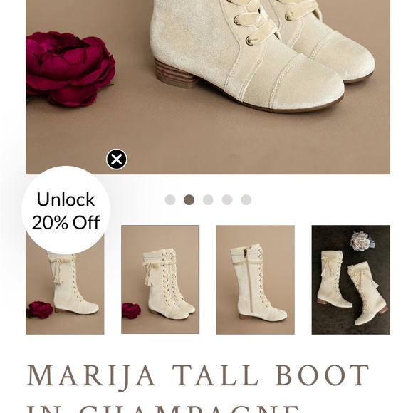 Joyfolie Cream Lace-Up Boots Size 13 girls - Picture 5 of 5